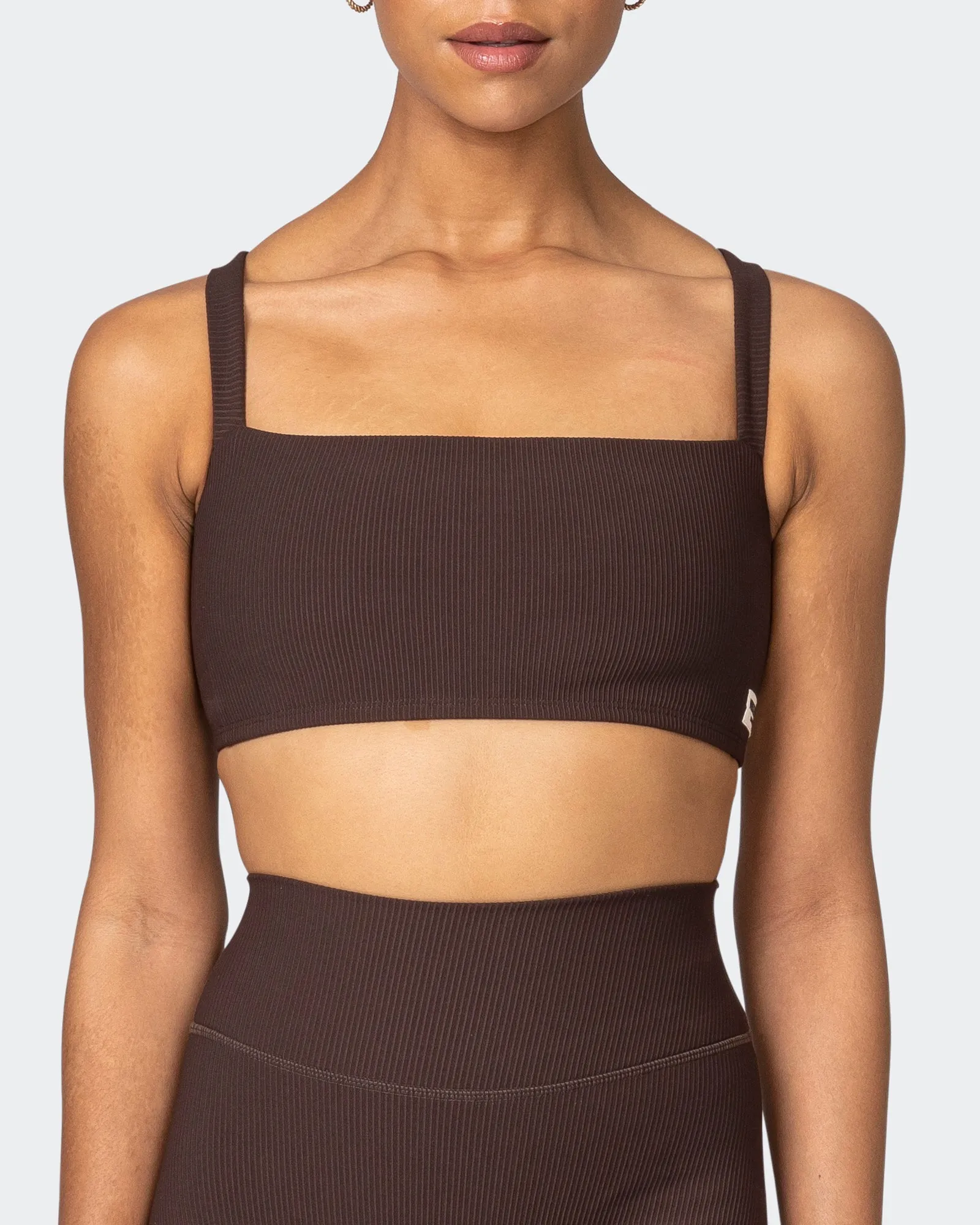 Twist Rib Bra - Cocoa sold by Muscle Nation product image thumbnail 2