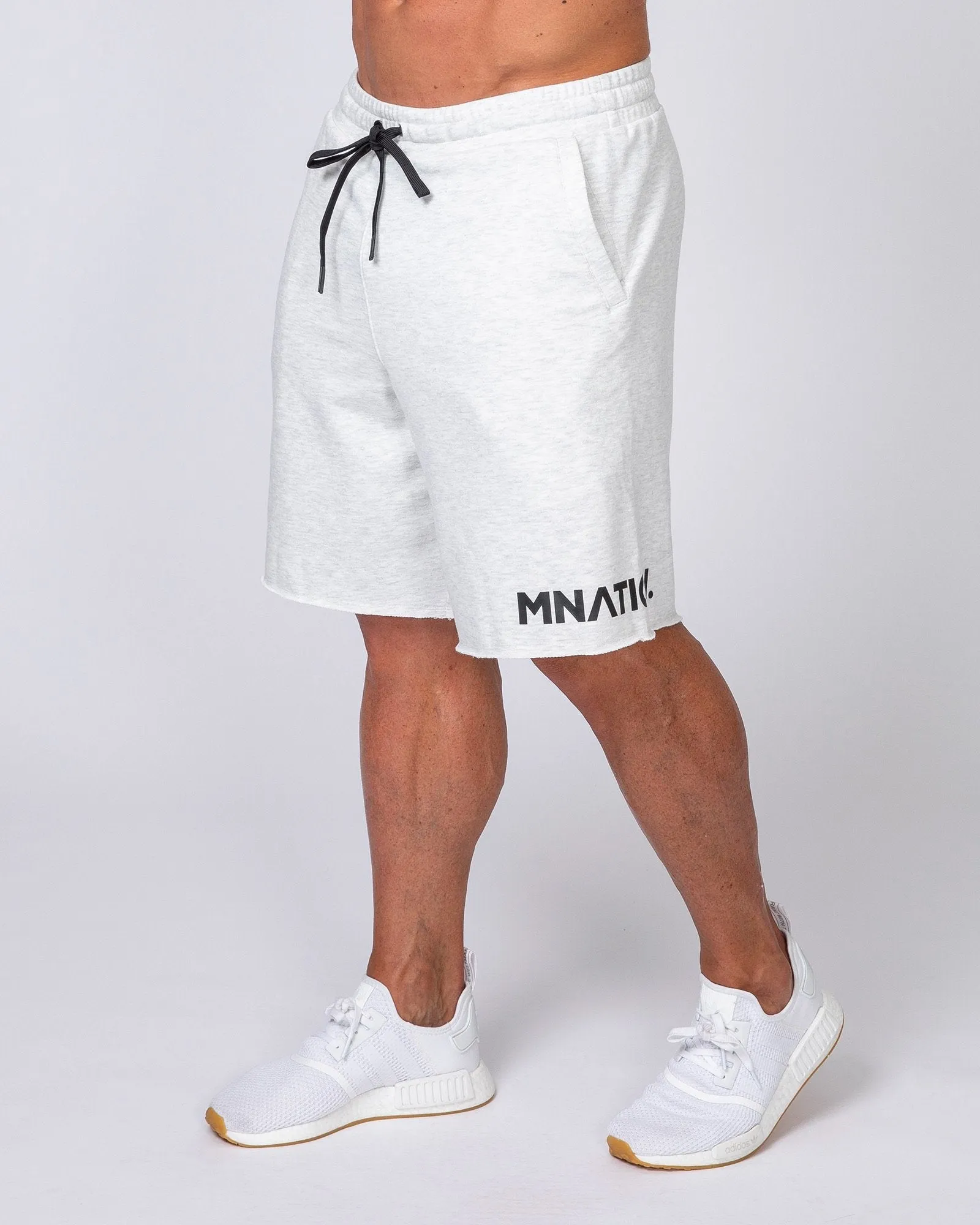 Relaxed Shorts - White Marl sold by Muscle Nation product image thumbnail 2