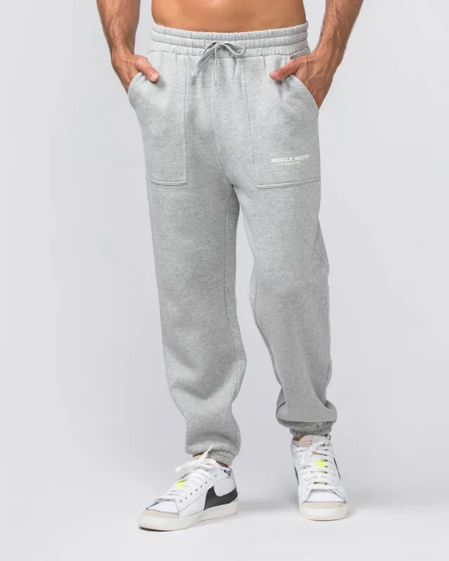 Worldwide Trackies - Grey Marl sold by Muscle Nation