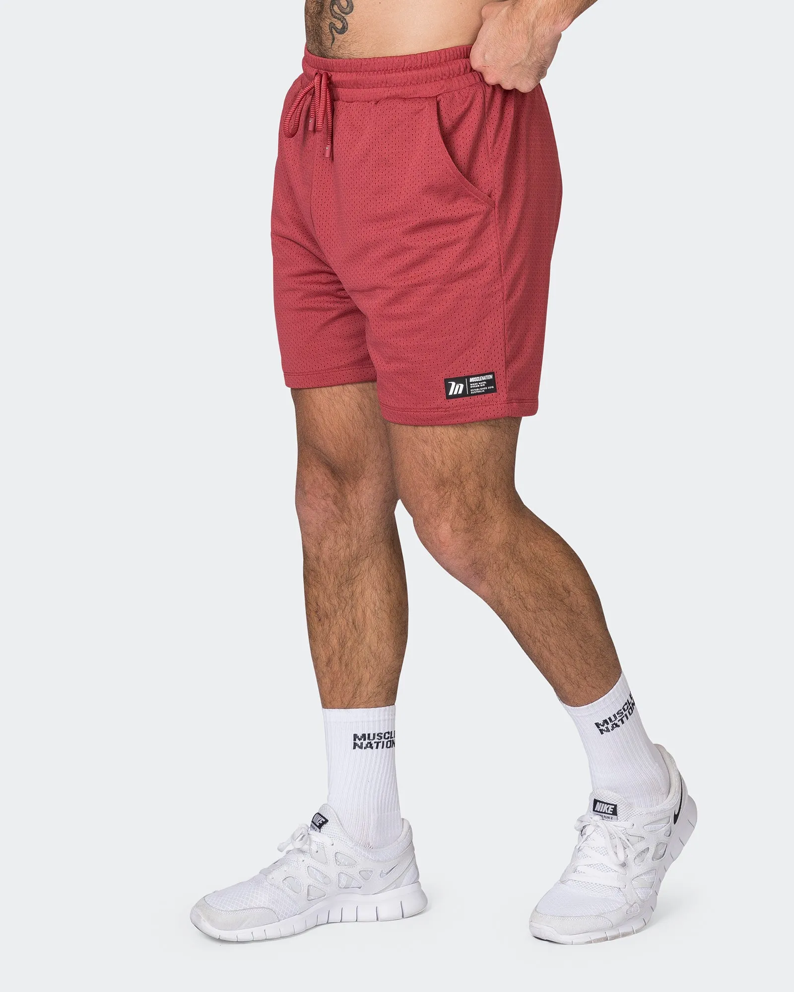 Lay Up 5" Shorts - Dusty Red sold by Muscle Nation
