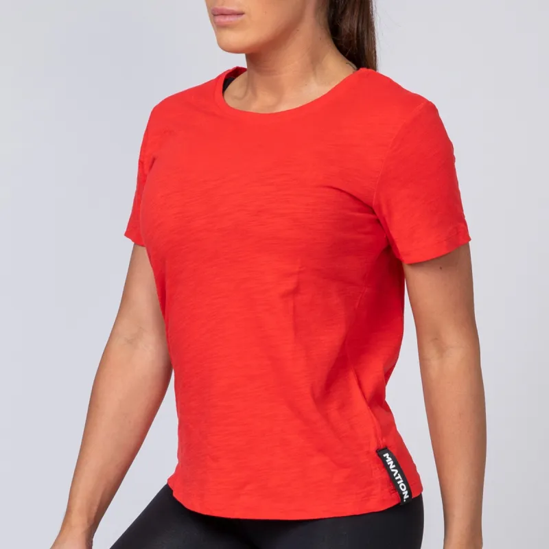 Classic Womens Tee - Red sold by Muscle Nation