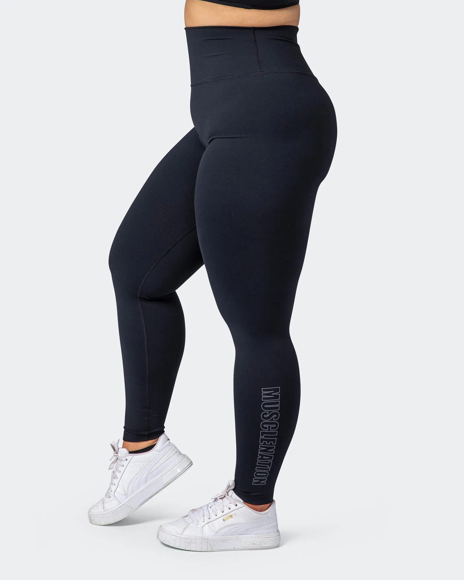 Signature Super High Full Length Leggings - Black sold by Muscle Nation product image thumbnail 4
