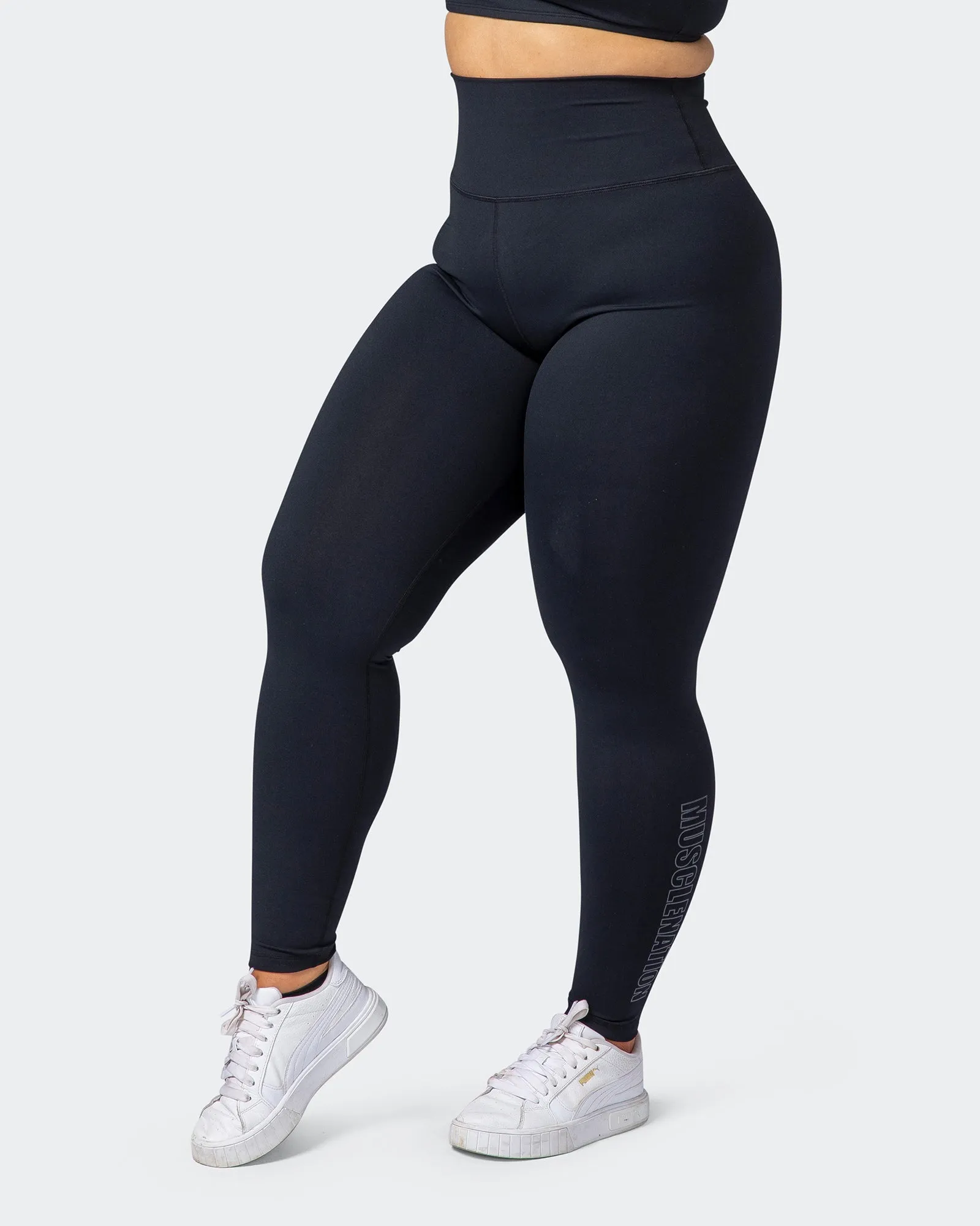 Signature Super High Full Length Leggings - Black sold by Muscle Nation product image thumbnail 3