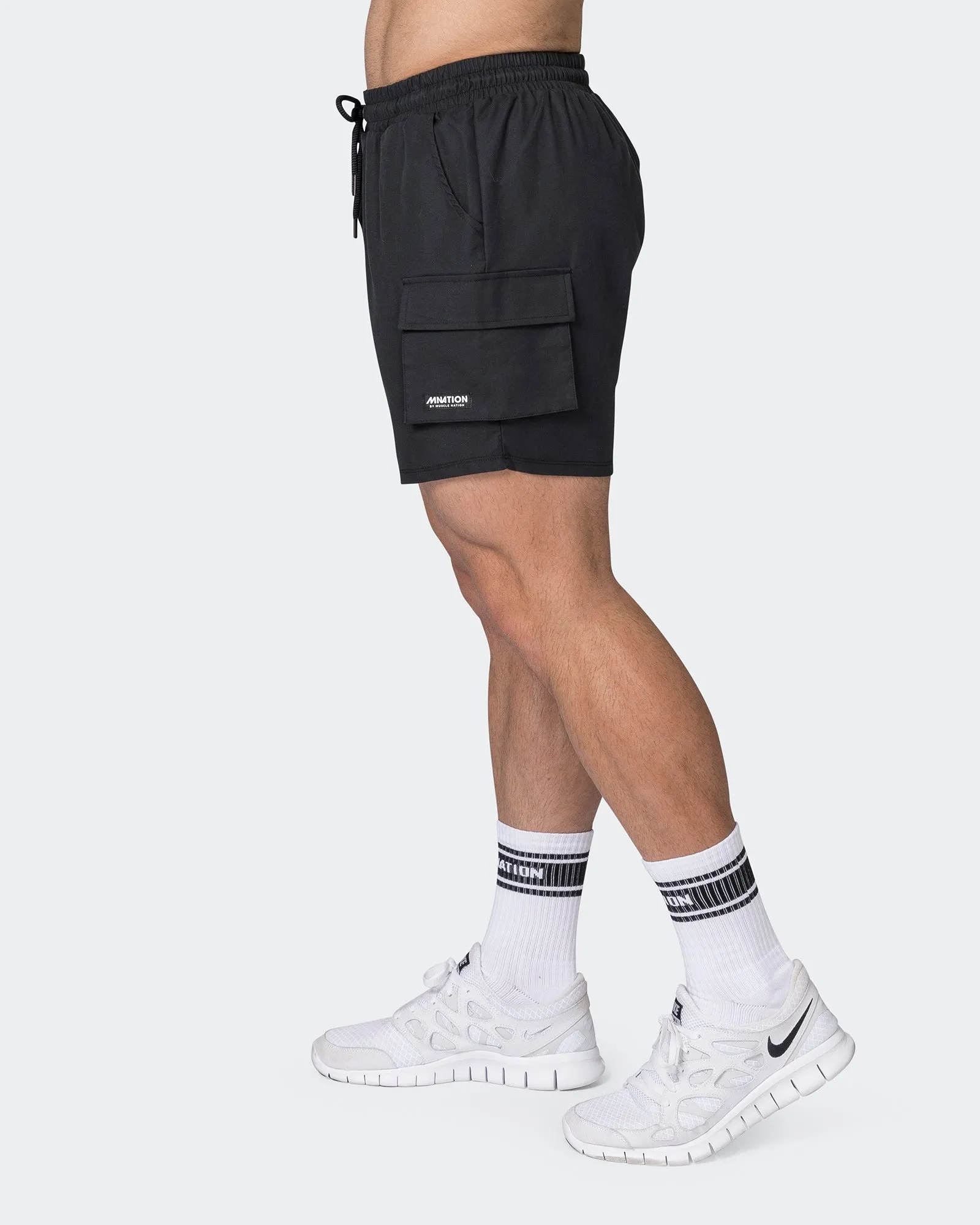 Daily Cargo 5" Shorts - Black sold by Muscle Nation product image thumbnail 4