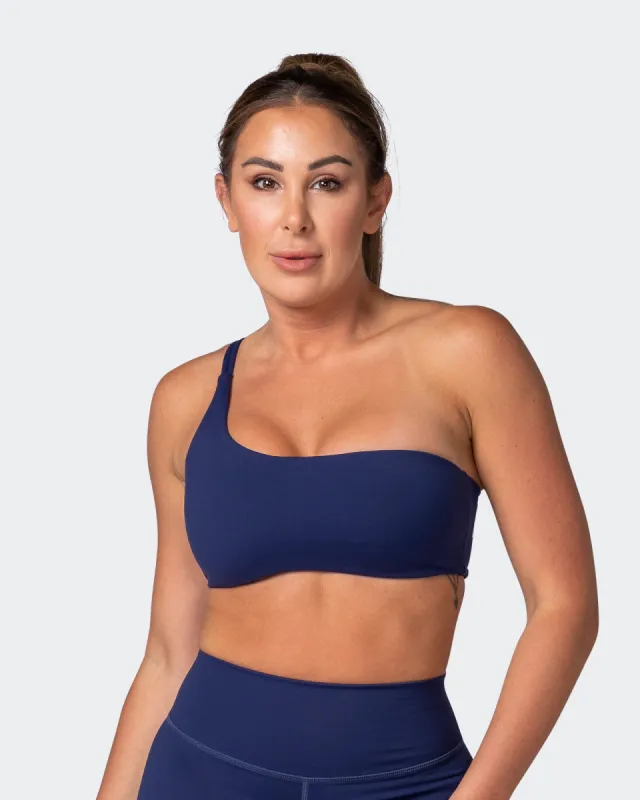 Movement One Shoulder Bralette - Ink sold by Muscle Nation