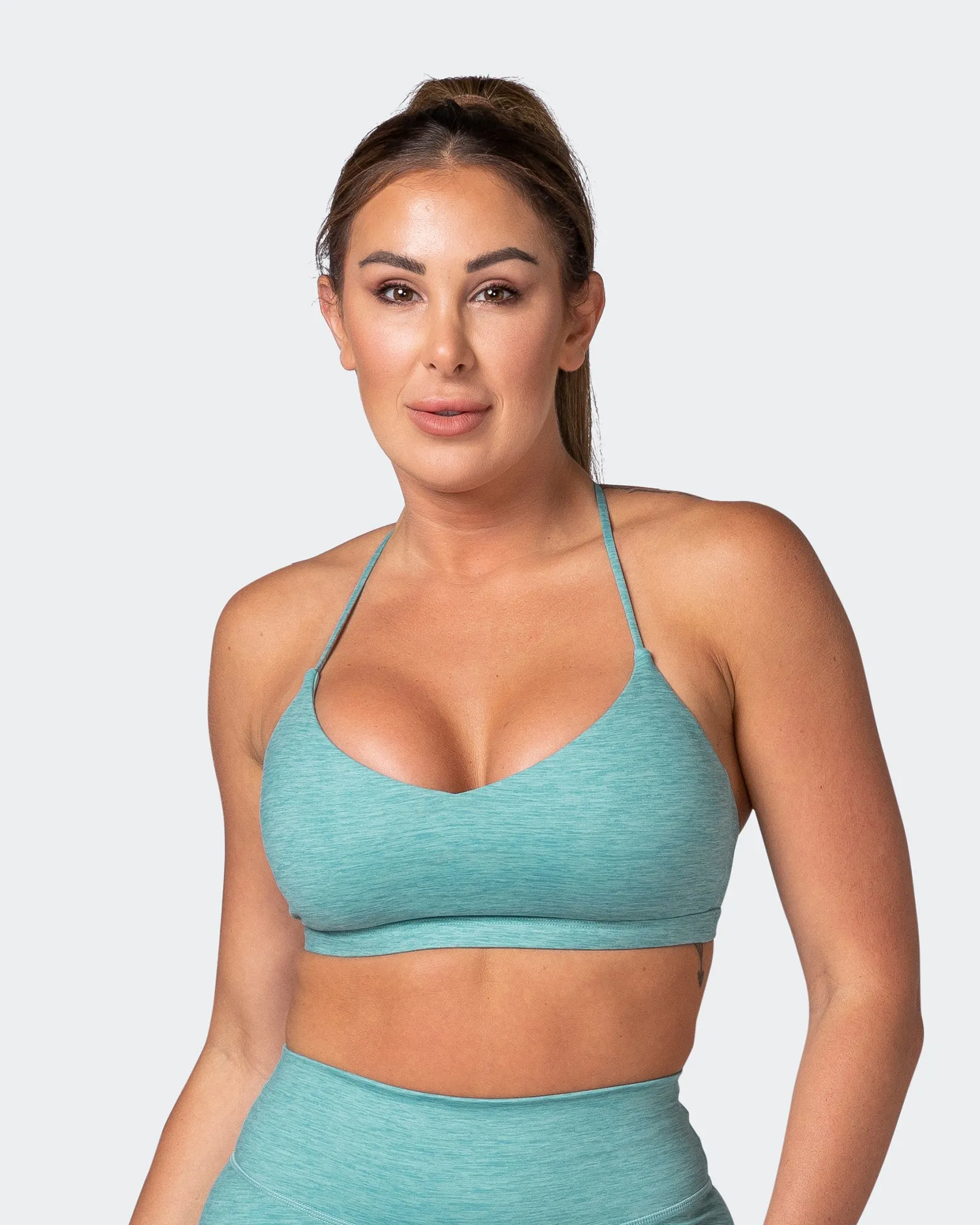 Sun Kissed Bralette - Dusty Jade Marl sold by Muscle Nation