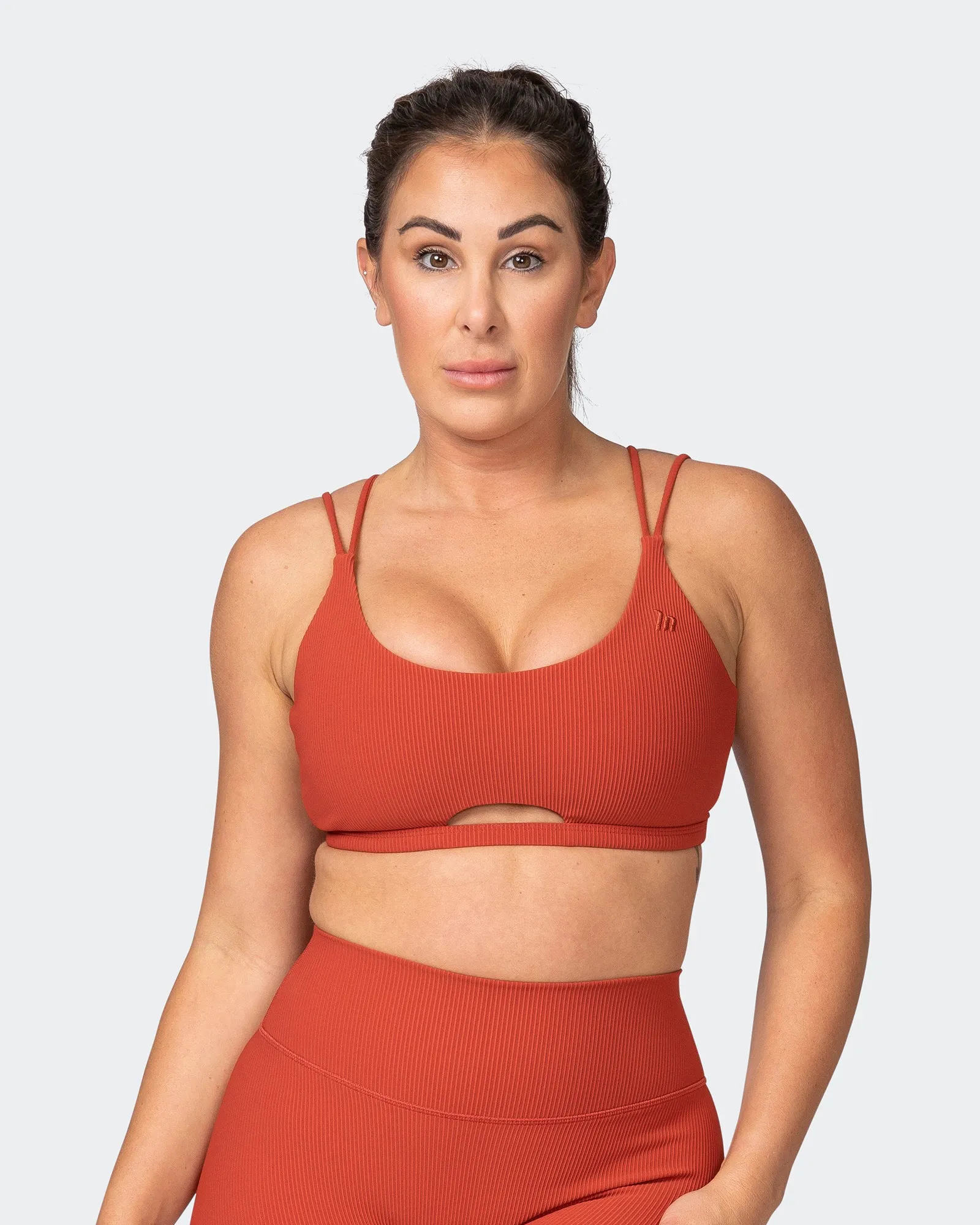 All Day Rib Bralette - Burnt Orange sold by Muscle Nation