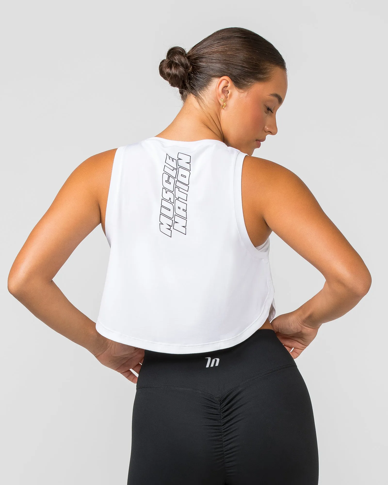 Ignite Cropped Training Tank - White sold by Muscle Nation product image thumbnail 4