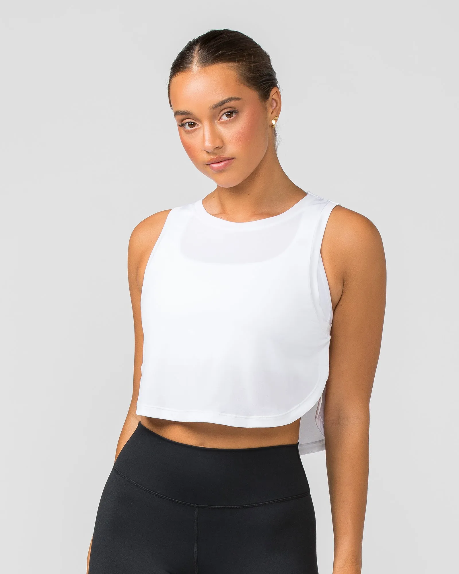 Ignite Cropped Training Tank - White sold by Muscle Nation product image thumbnail 2