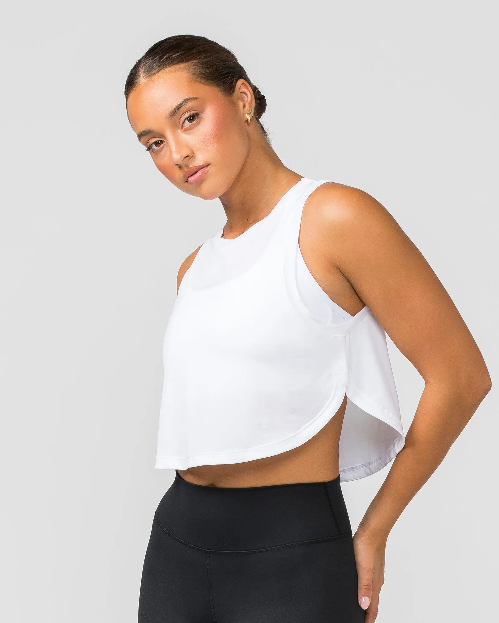 Ignite Cropped Training Tank - White sold by Muscle Nation product image thumbnail 3