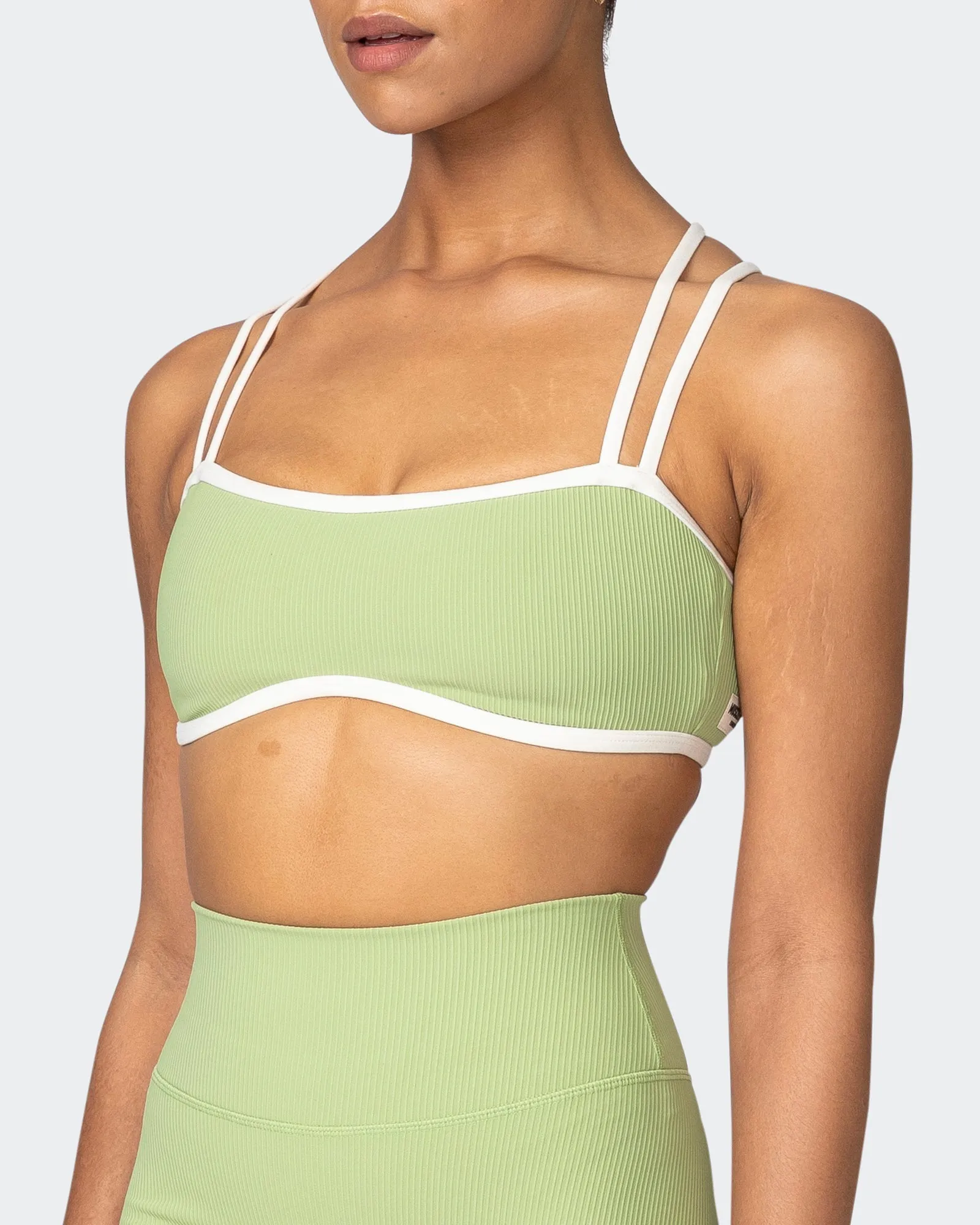 Curves Rib Bralette - Matcha sold by Muscle Nation product image thumbnail 4
