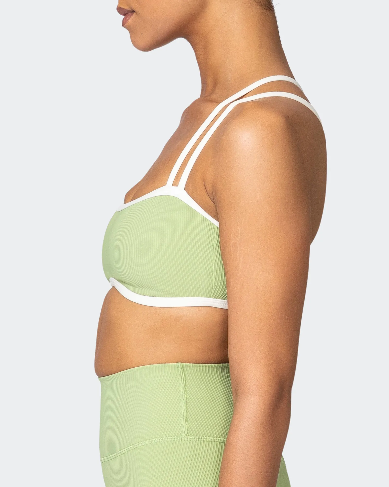 Curves Rib Bralette - Matcha sold by Muscle Nation product image thumbnail 5
