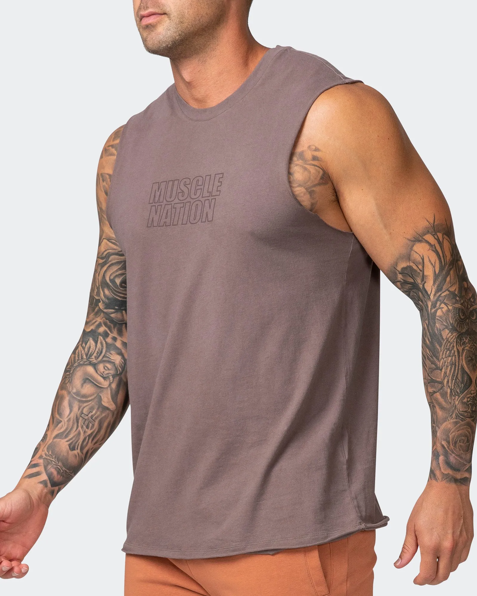 Classic Vintage Tank - Dark Taupe sold by Muscle Nation product image thumbnail 3