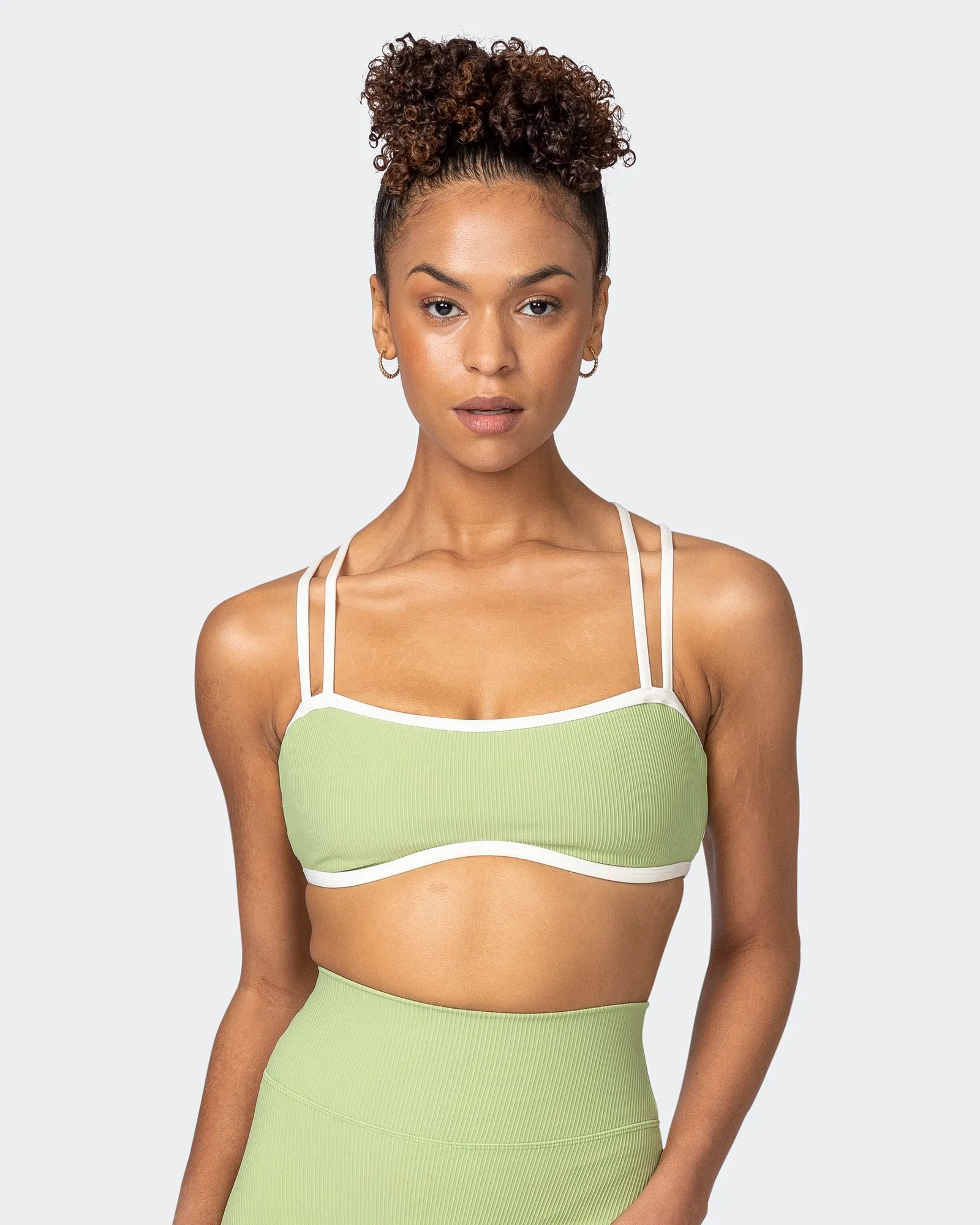 Curves Rib Bralette - Matcha sold by Muscle Nation product image thumbnail 2
