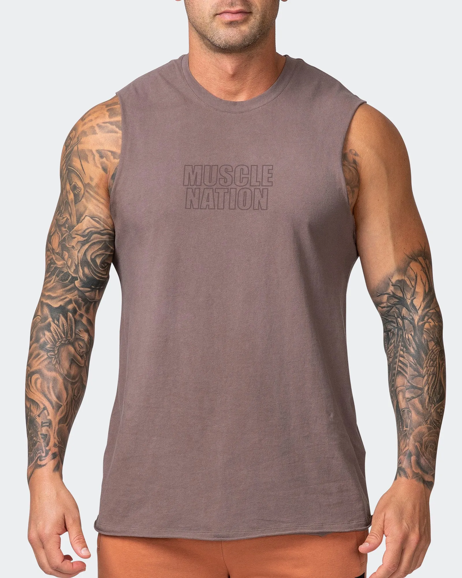Classic Vintage Tank - Dark Taupe sold by Muscle Nation product image thumbnail 2