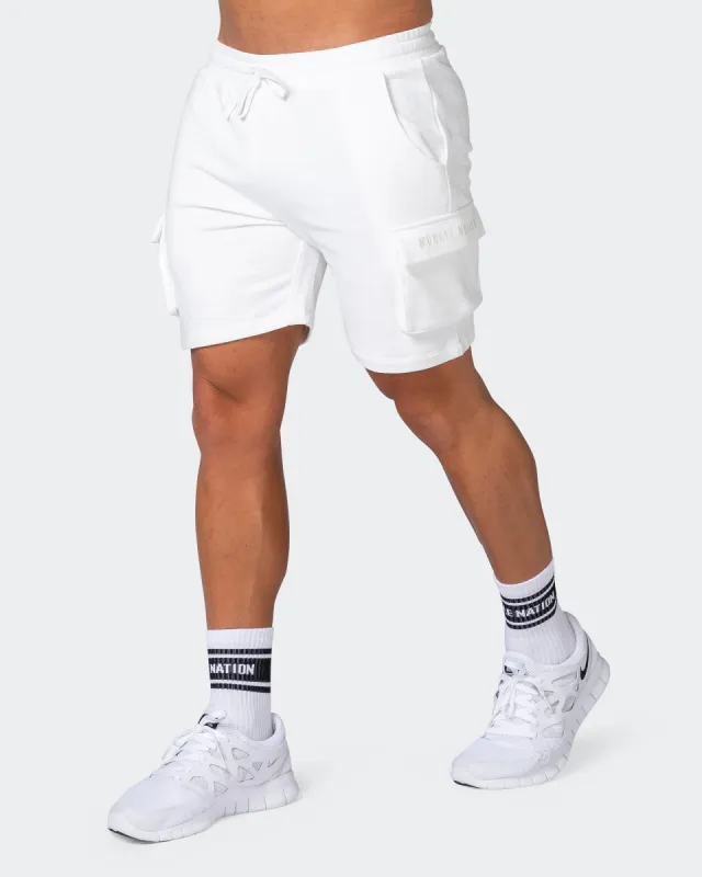 Cargo Shorts - Vanilla sold by Muscle Nation
