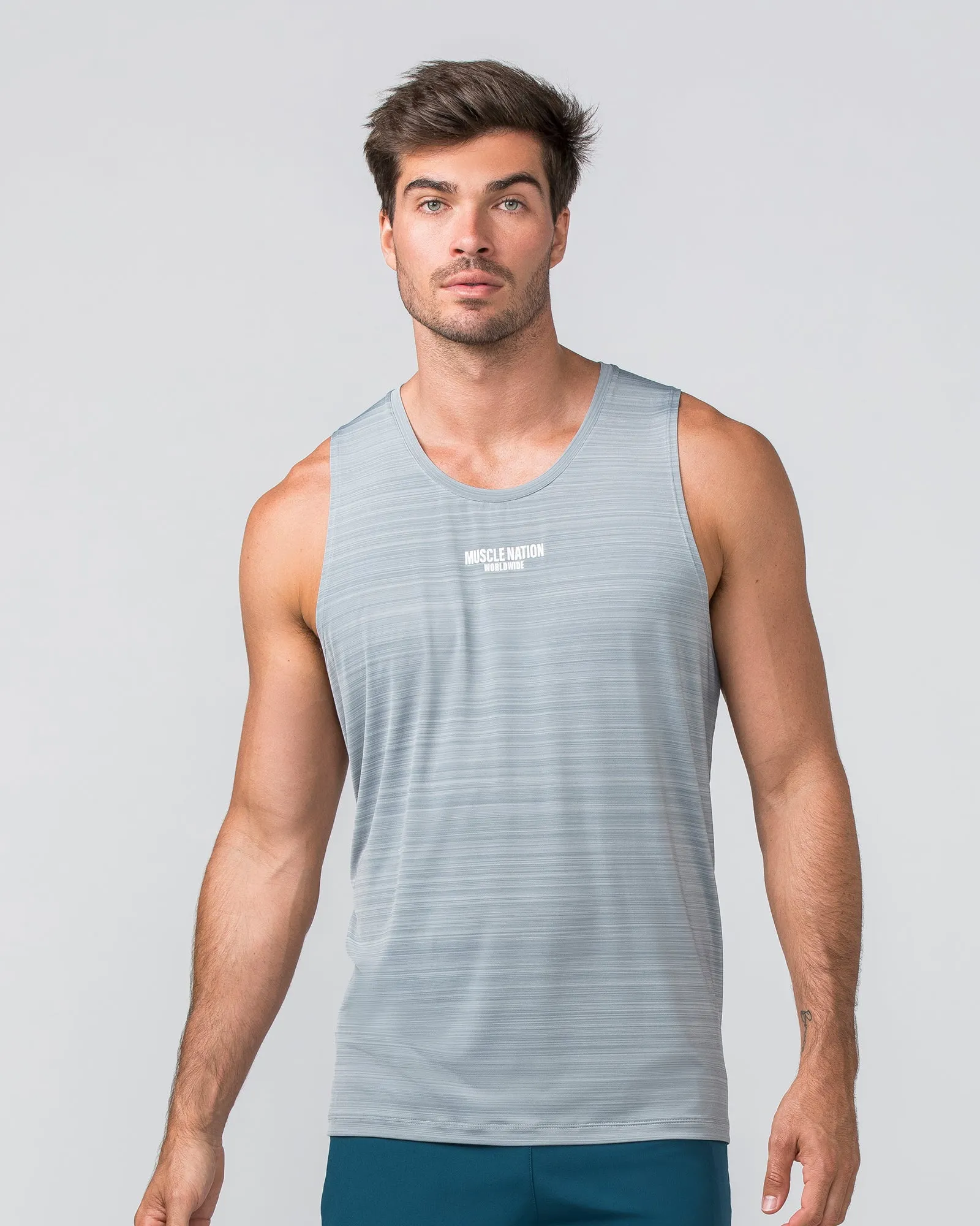 Worldwide Active Tank - Jet Grey sold by Muscle Nation