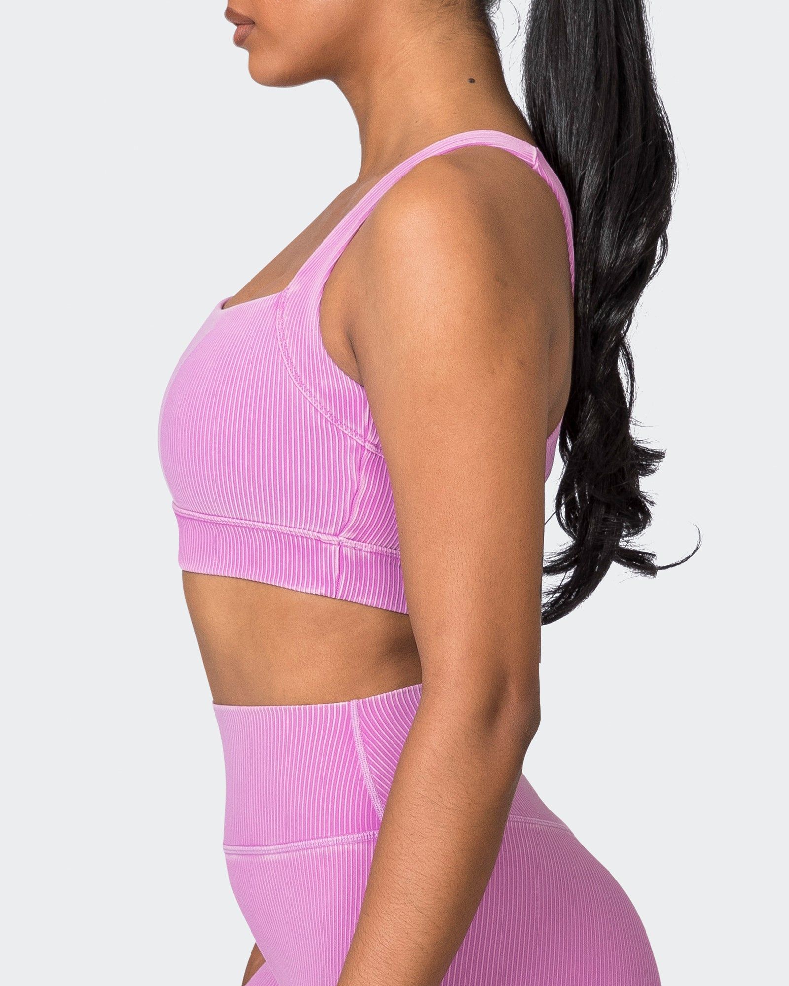 Rebound Vintage Rib Bra - Washed Dahlia sold by Muscle Nation product image thumbnail 5