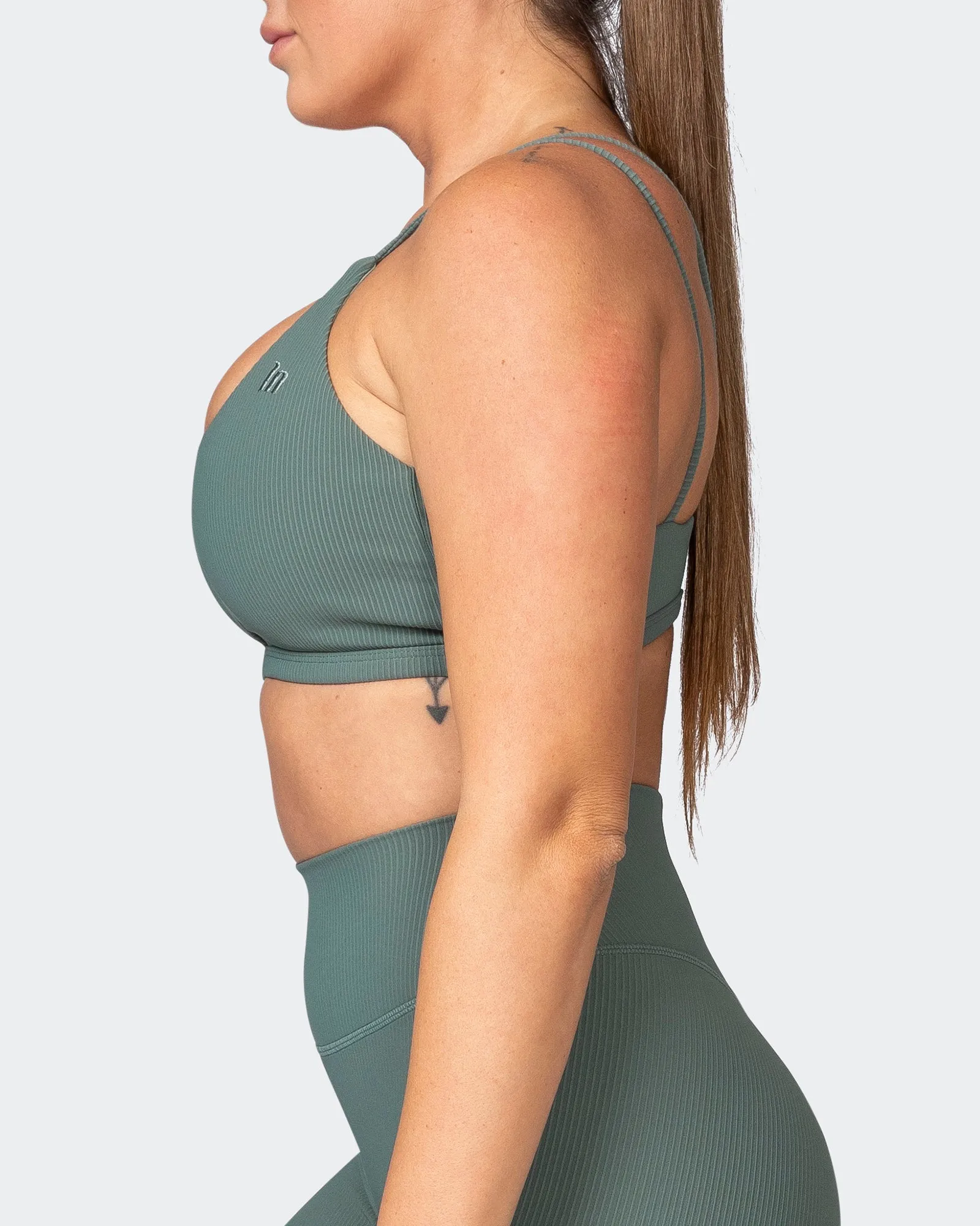 All Day Rib Bralette - Olive Smoke sold by Muscle Nation product image thumbnail 4