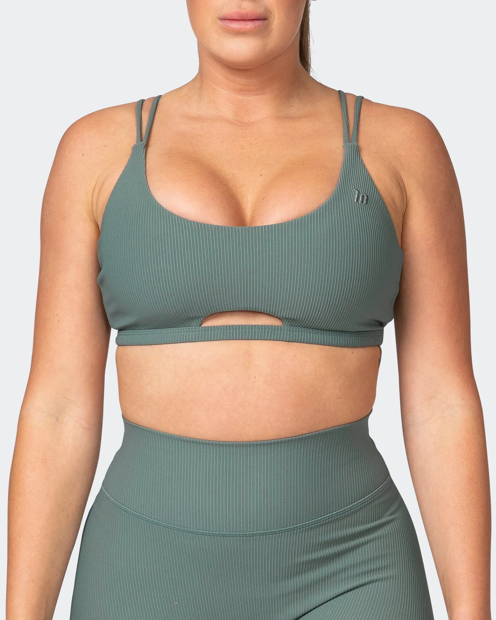 All Day Rib Bralette - Olive Smoke sold by Muscle Nation product image thumbnail 2
