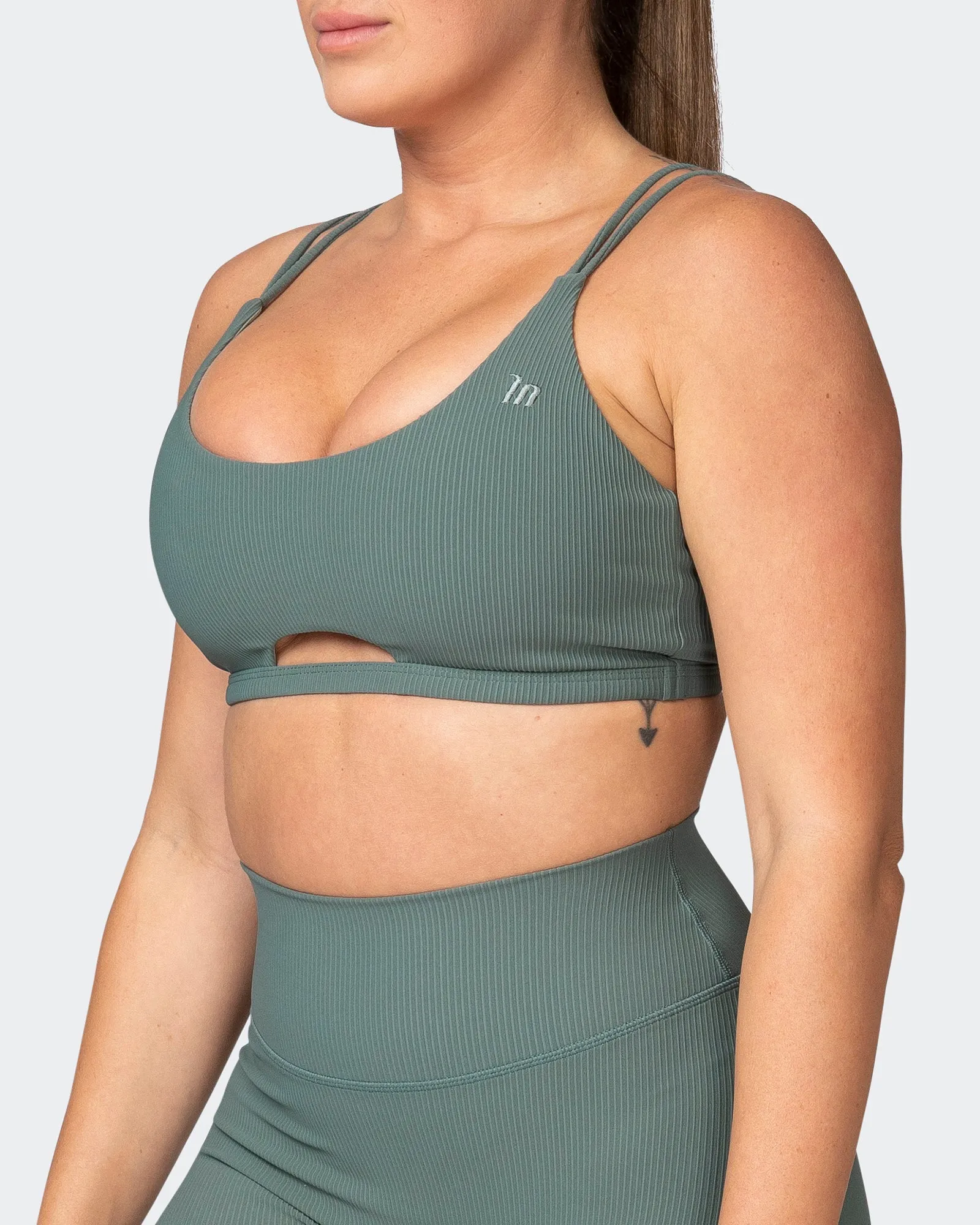 All Day Rib Bralette - Olive Smoke sold by Muscle Nation product image thumbnail 3