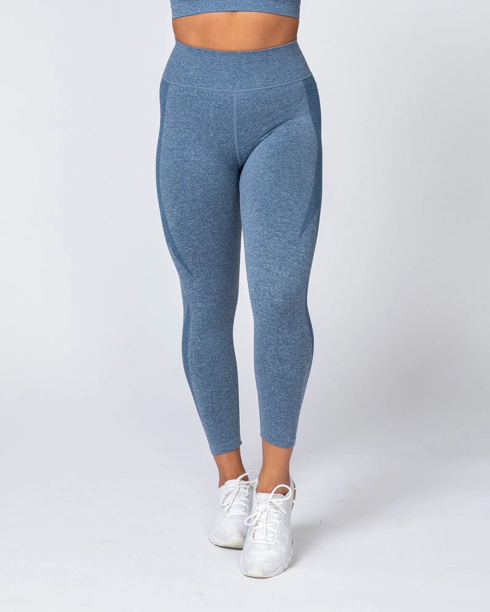 Shape Up Seamless 7/8 Leggings - Navy Marl sold by Muscle Nation product image thumbnail 4