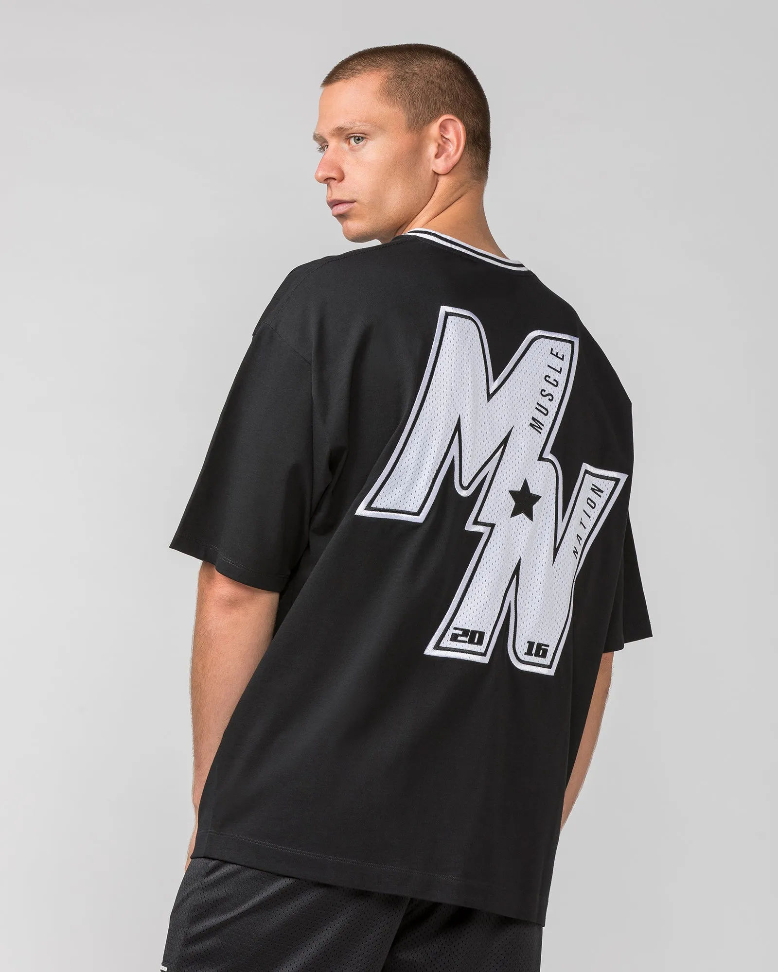 Throwback Oversized Tee - Black sold by Muscle Nation product image thumbnail 4