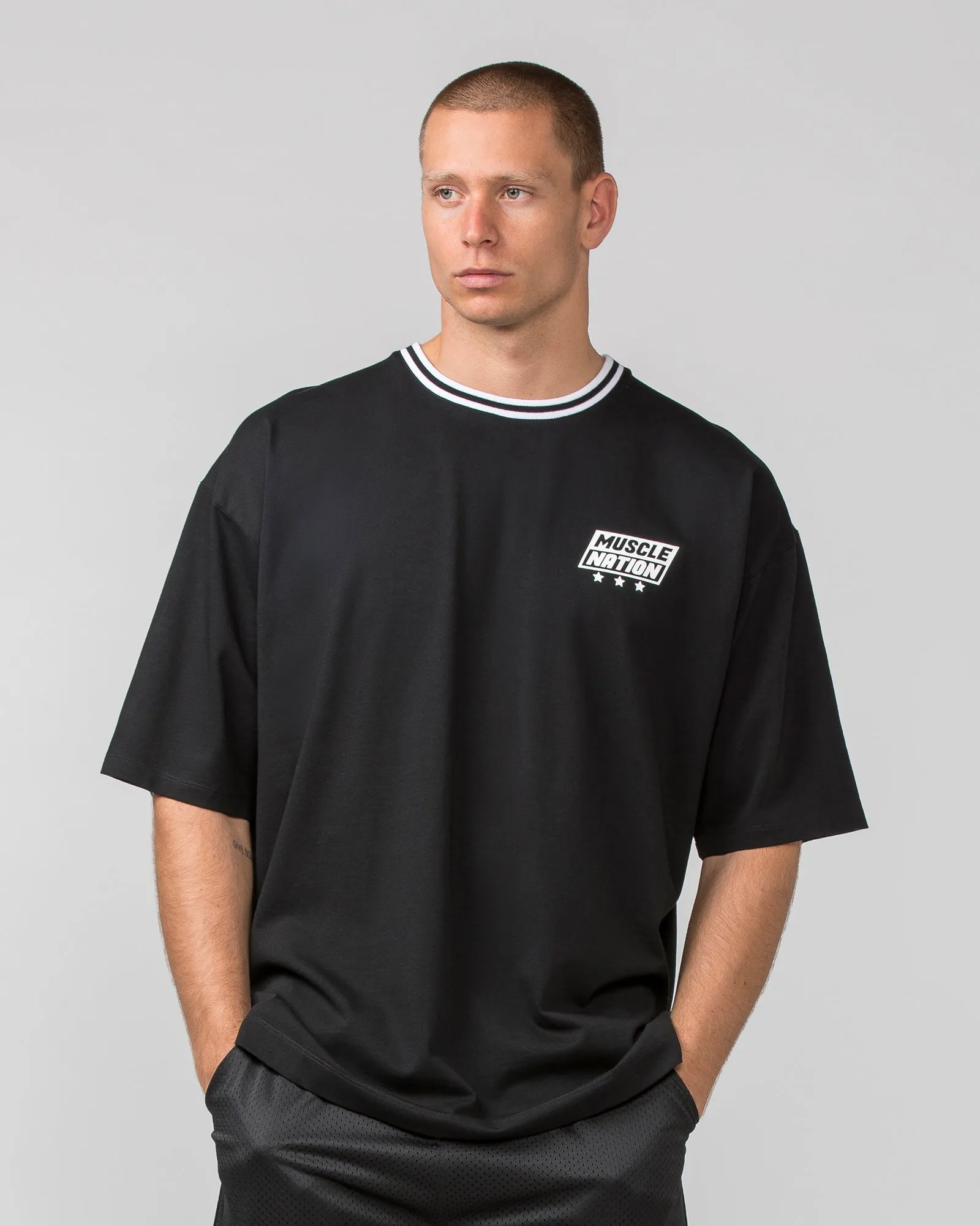 Throwback Oversized Tee - Black sold by Muscle Nation product image thumbnail 2