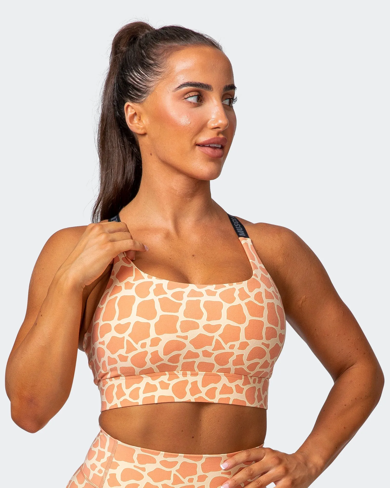 Stability Bra - Paradise Giraffe Print sold by Muscle Nation
