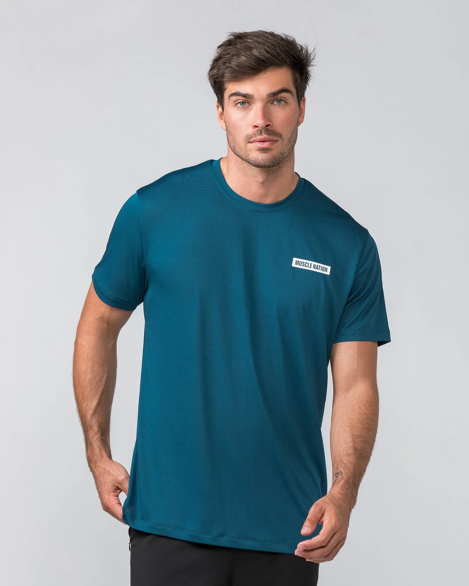 Relaxed Active Tee - Tidal Teal sold by Muscle Nation