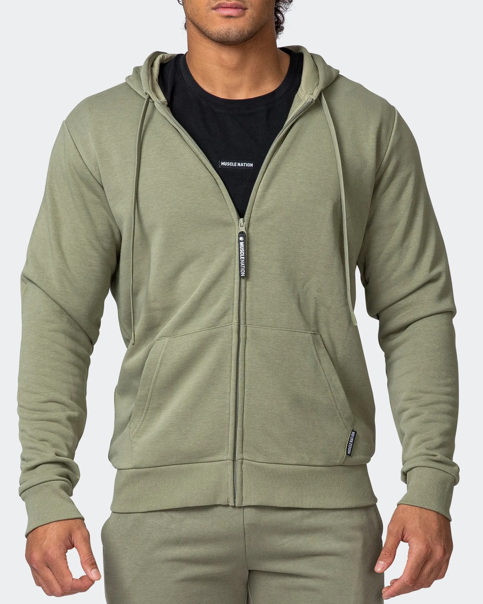 Zip Up Hoodie - Sage Green sold by Muscle Nation product image thumbnail 3