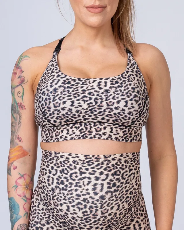 Maternity Bra - Yellow Leopard sold by Muscle Nation