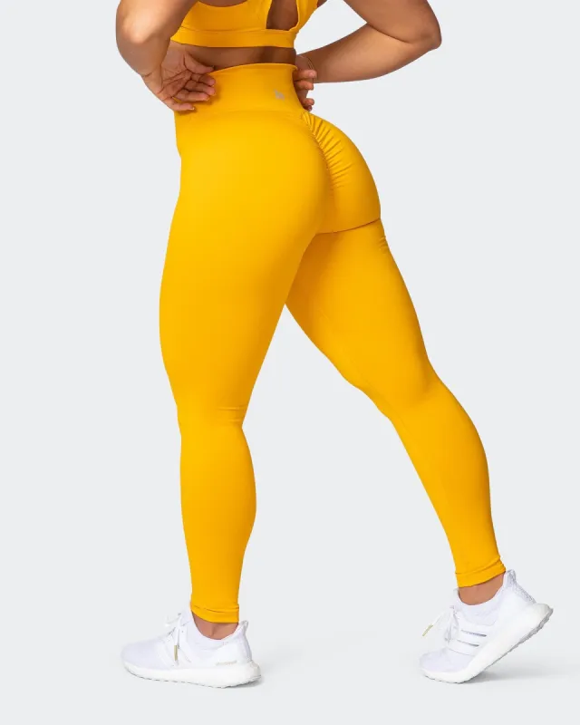 Signature Full Length Scrunch Leggings - Golden sold by Muscle Nation