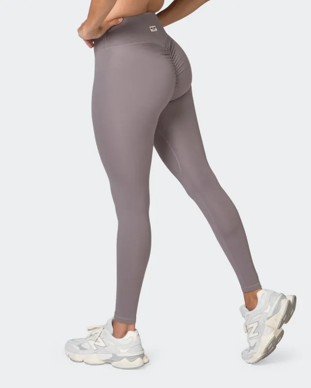 Game Changer Scrunch Full Length Leggings - Pearl Grey sold by Muscle Nation