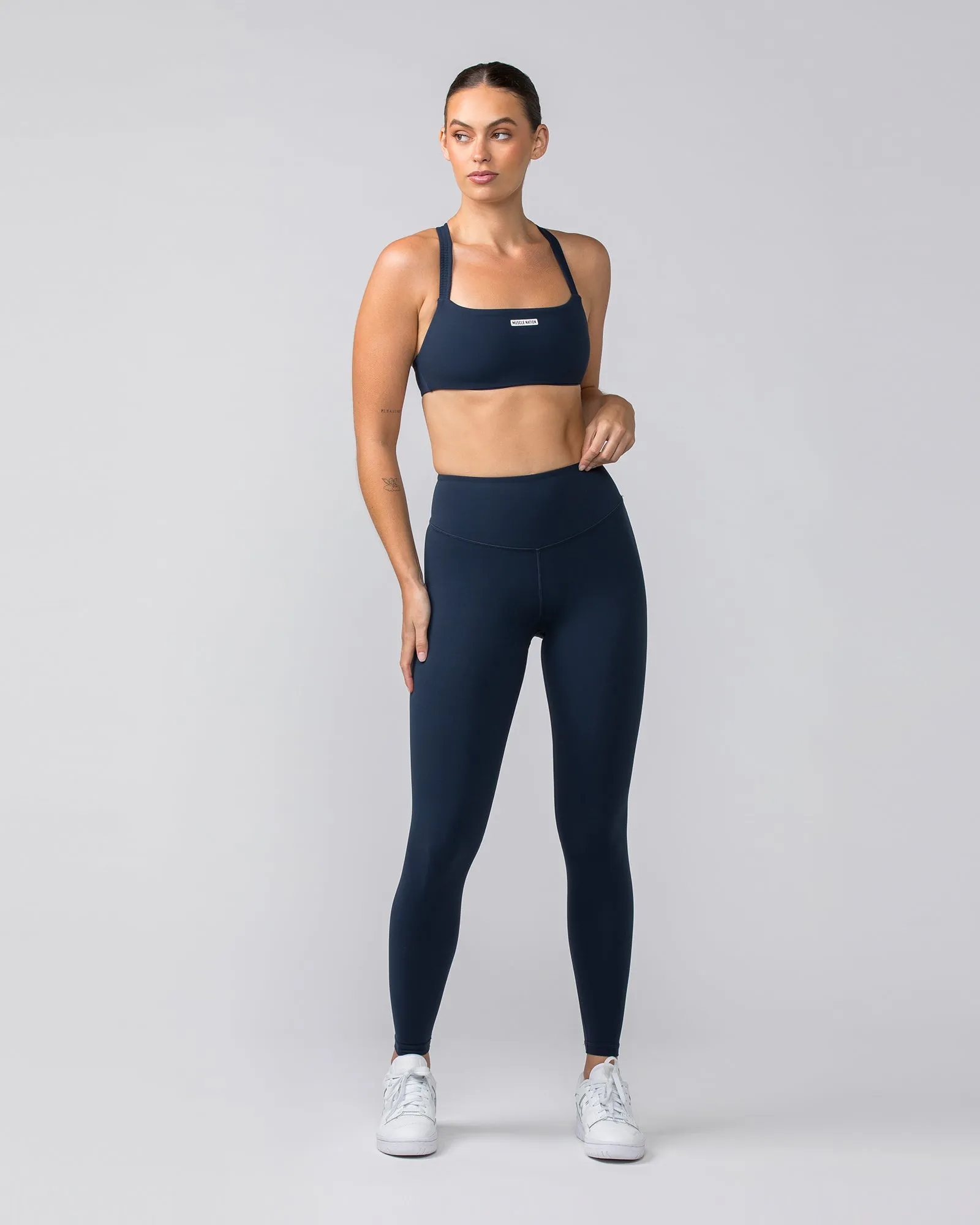 Contour Aura Full Length Leggings - Navy sold by Muscle Nation product image thumbnail 5