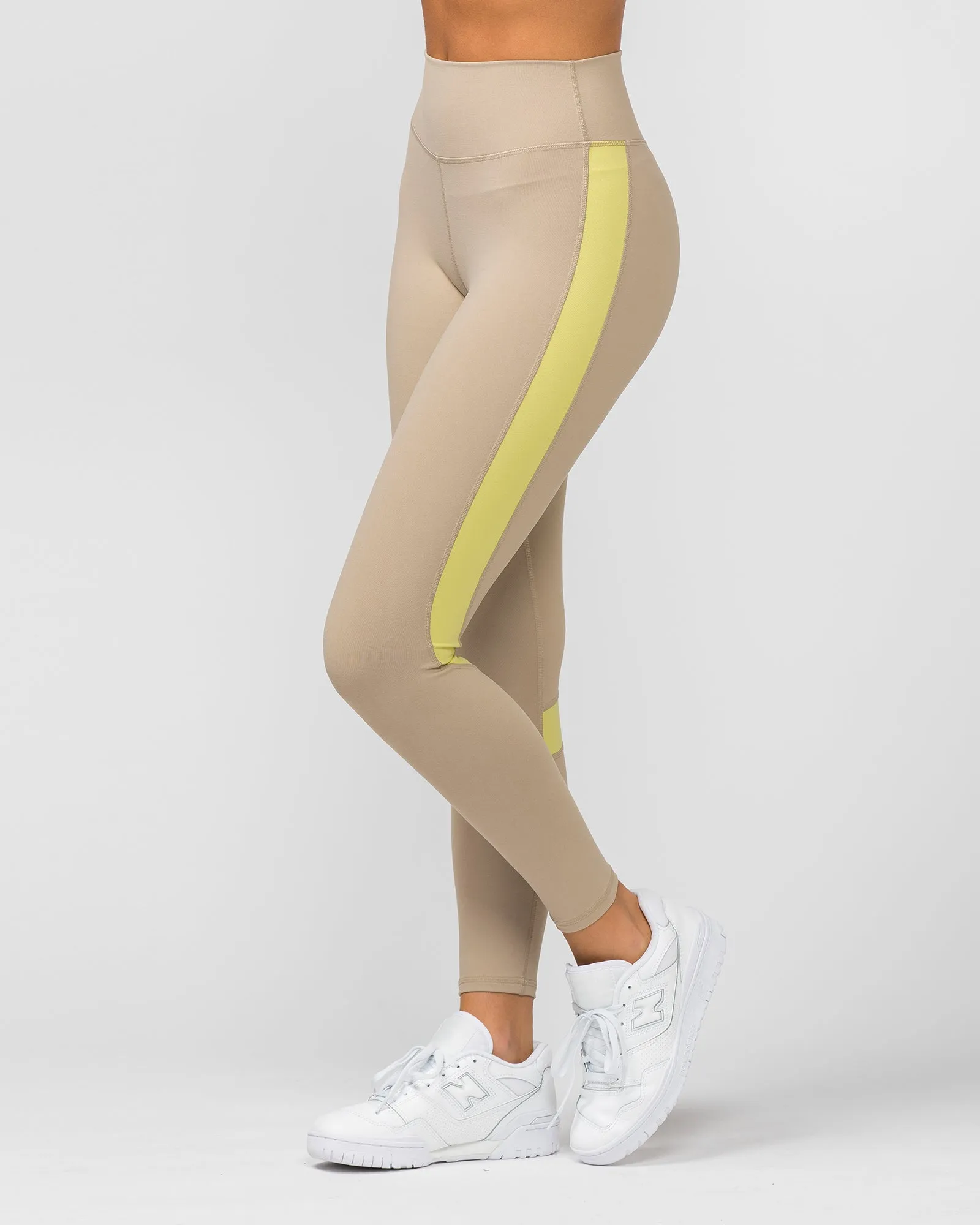 Sunlight Signature Scrunch Ankle Length Leggings - Bone sold by Muscle Nation