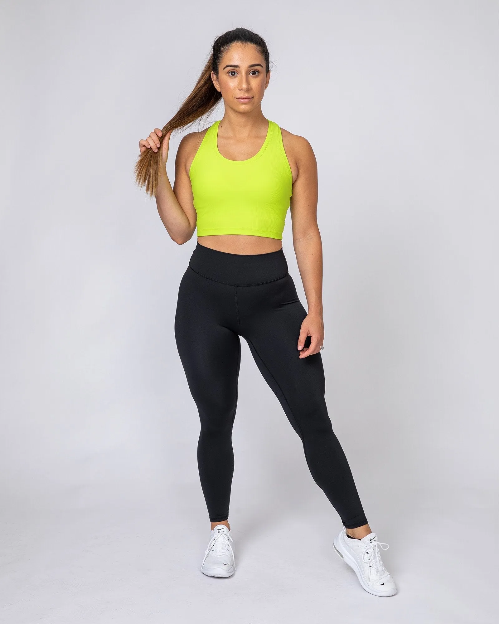 Ribbed Cropped Tank - Acid Lime sold by Muscle Nation product image thumbnail 4