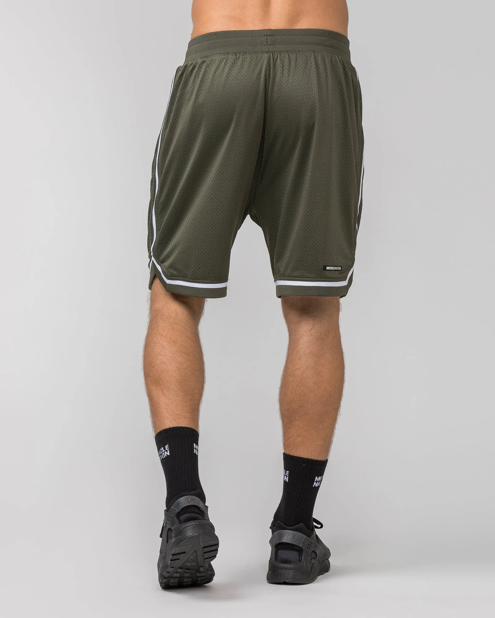 Mens 8" Basketball Shorts - Dark Khaki sold by Muscle Nation product image thumbnail 5