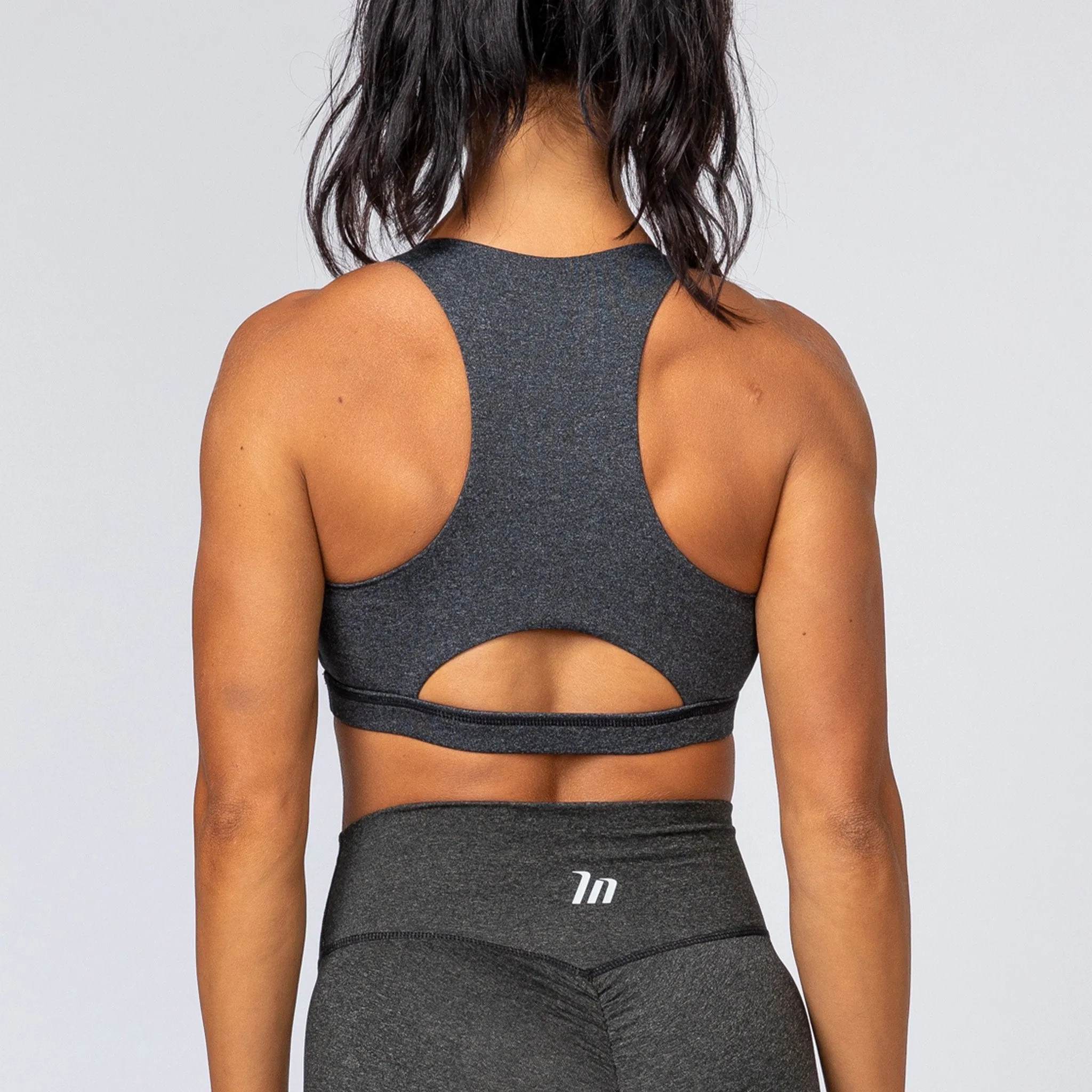 Power Bra - Heather Black sold by Muscle Nation