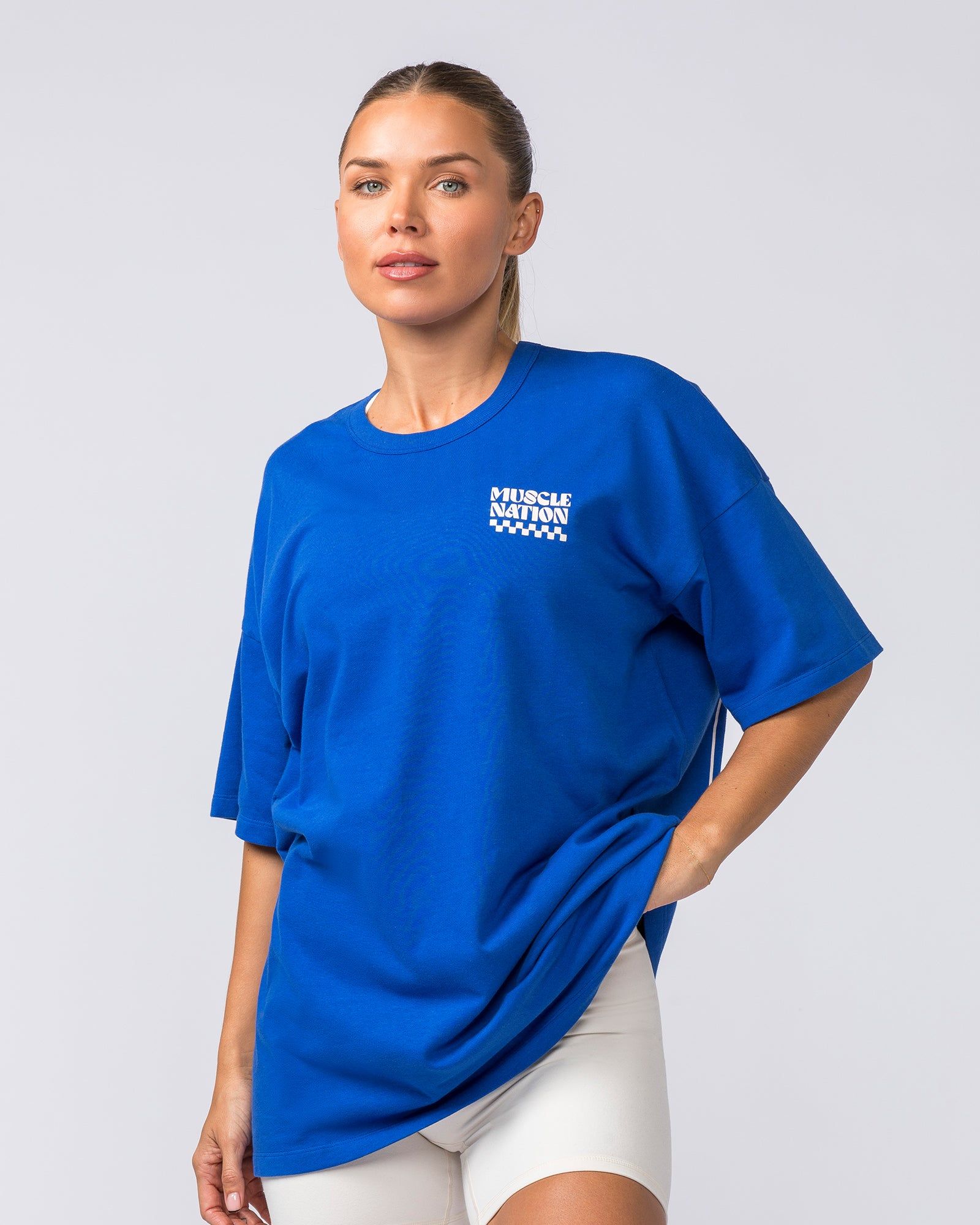 Bondi Oversized Heavy Tee - Bondi Blue sold by Muscle Nation product image thumbnail 2