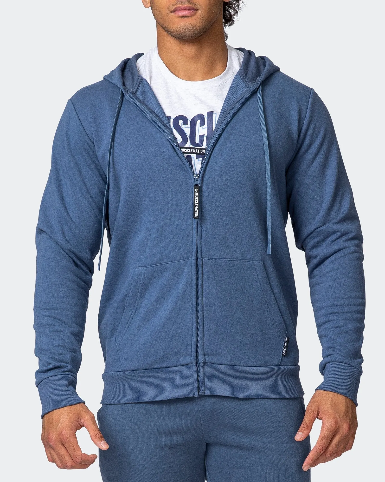 Zip Up Hoodie - Denim Blue sold by Muscle Nation product image thumbnail 2