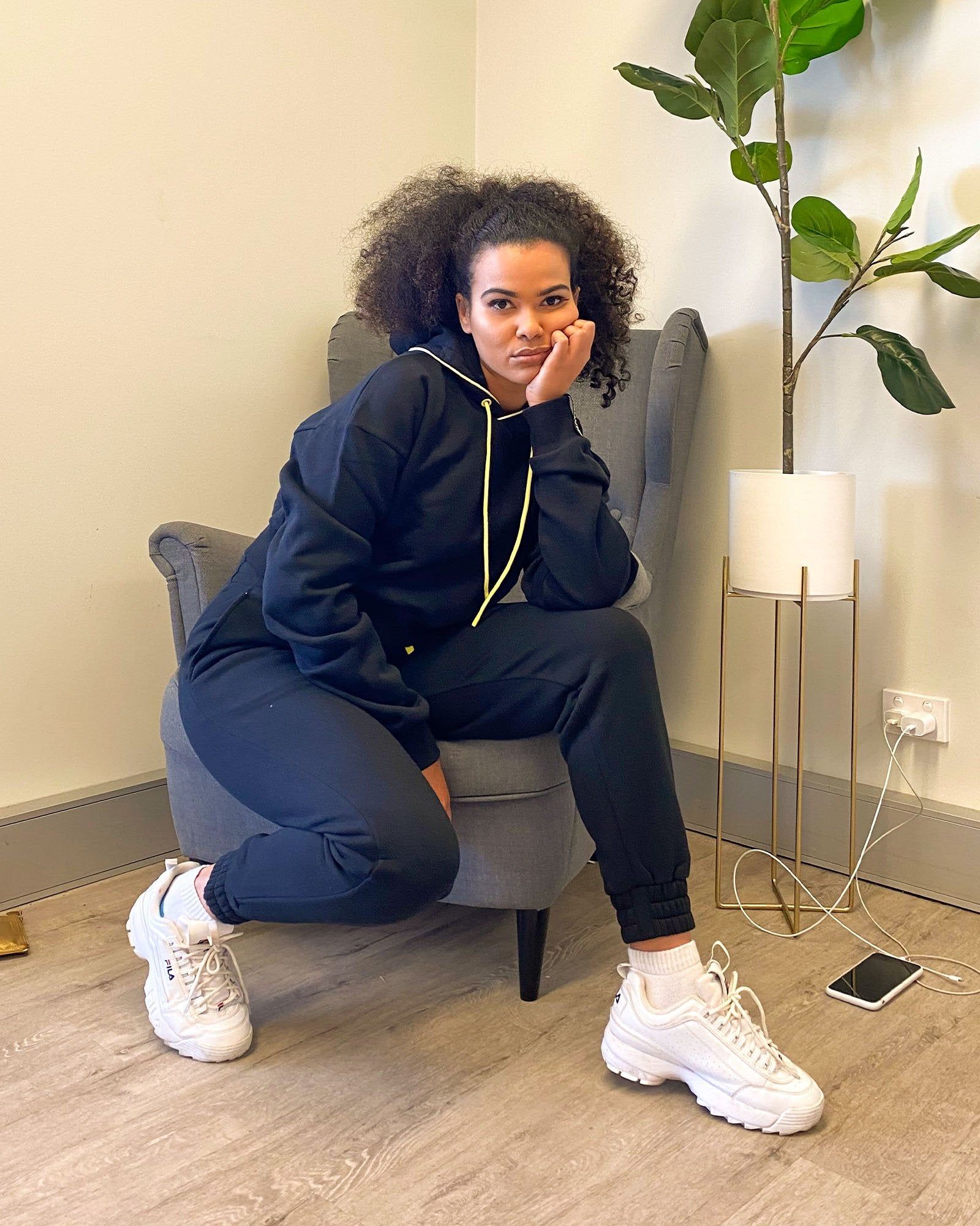 Warm-Up Cropped Hoodie - Black sold by Muscle Nation product image thumbnail 4