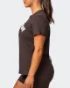 Womens Regular Fit Athletica Tee - Cocoa / Dew sold by Muscle Nation