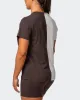 Womens Regular Fit Athletica Tee - Cocoa / Dew sold by Muscle Nation
