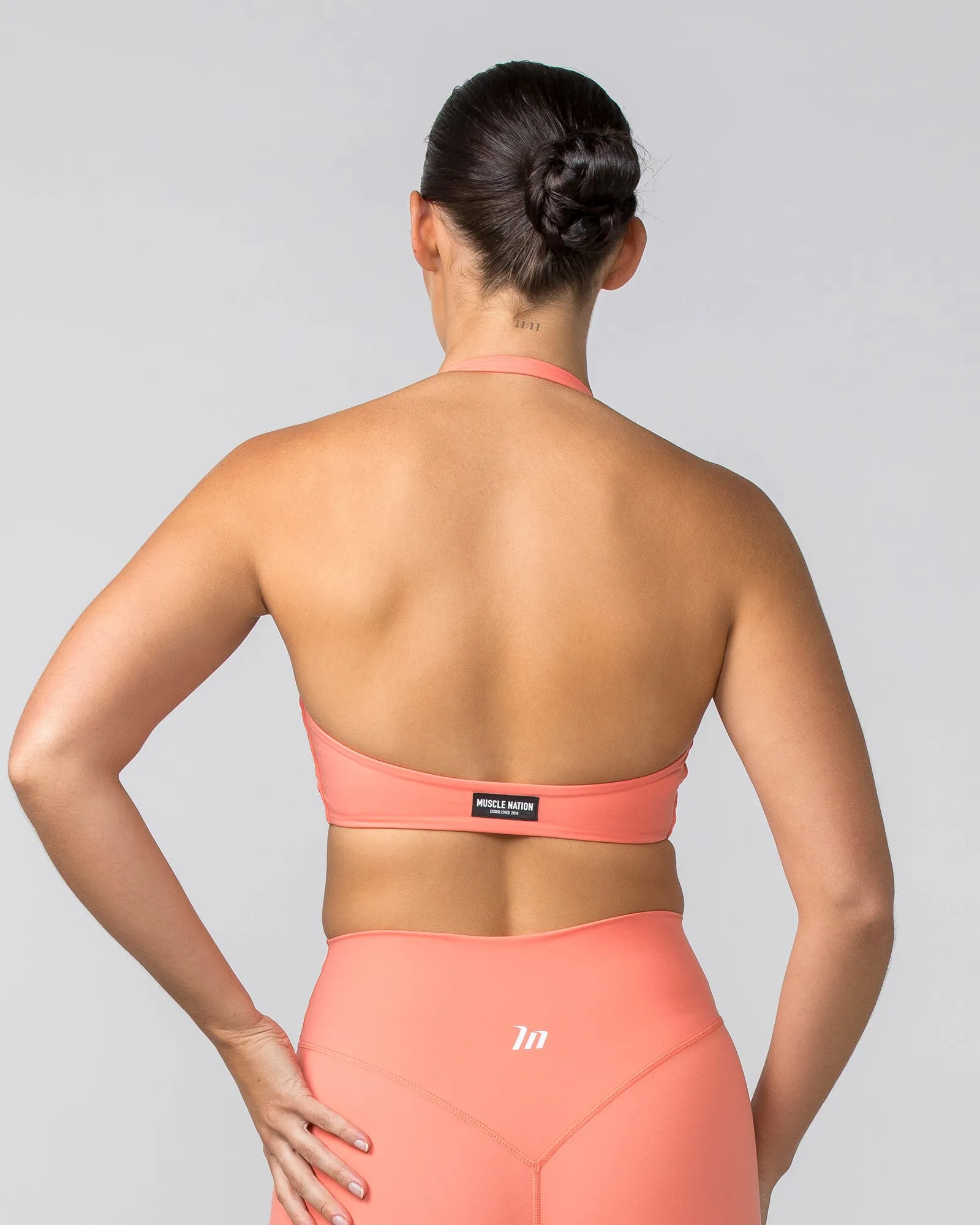 Hype Halter Bralette - Peach Pink sold by Muscle Nation product image thumbnail 4