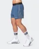 Reflective Training Shorts - Denim Blue sold by Muscle Nation