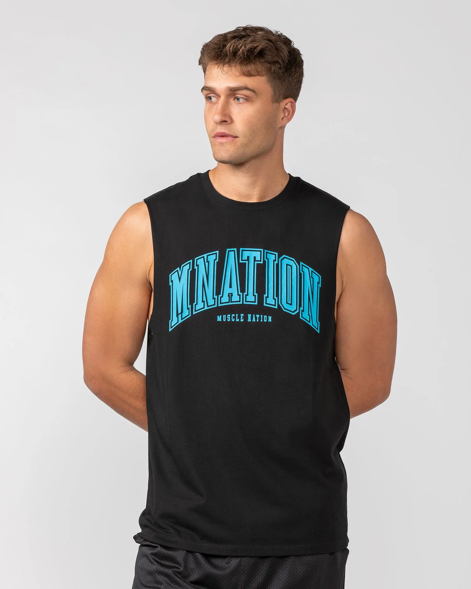 Varsity Training Tank - Black sold by Muscle Nation