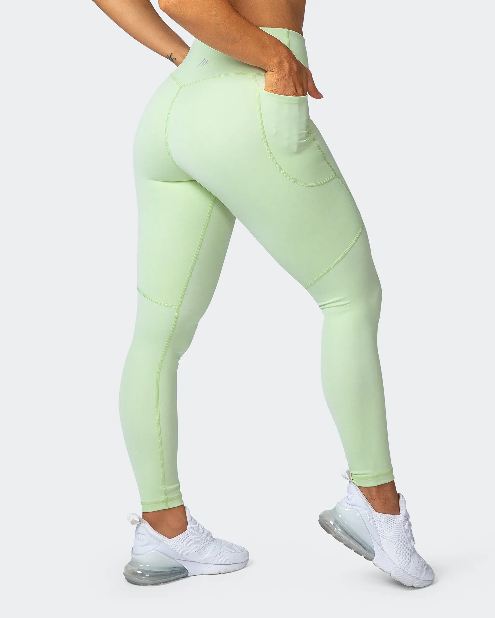 Superior Squat Pocket Ankle Length Leggings - Minty sold by Muscle Nation