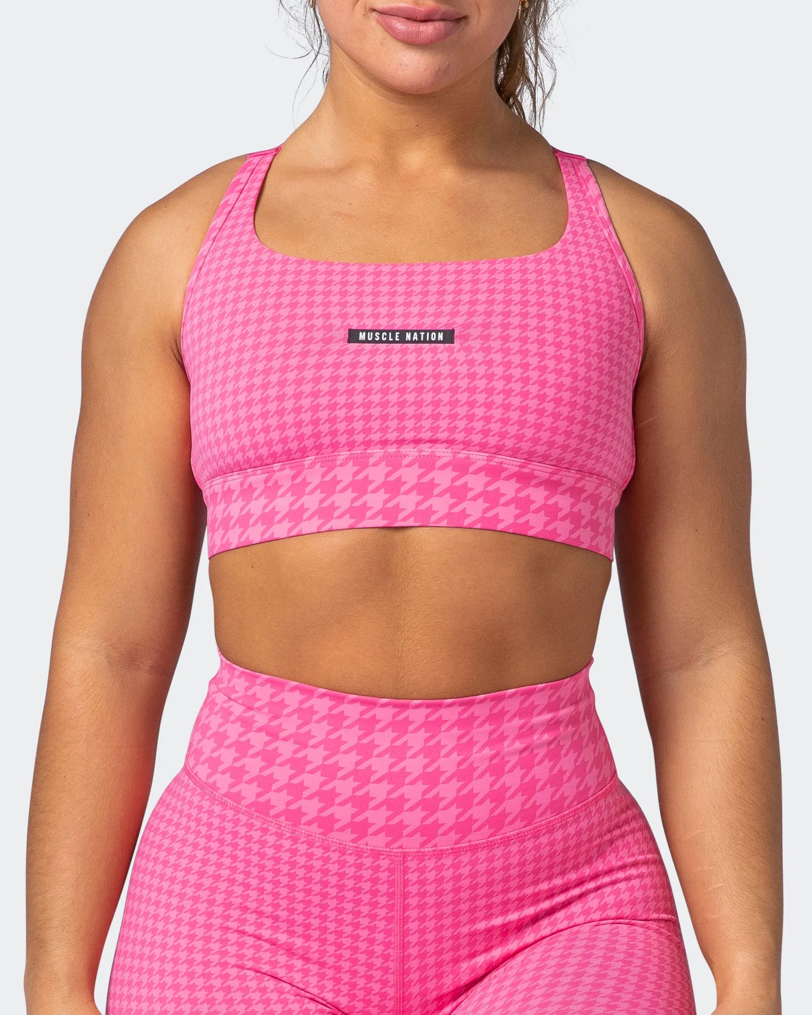 Condition Bra - Flamingo Houndstooth Print sold by Muscle Nation product image thumbnail 3