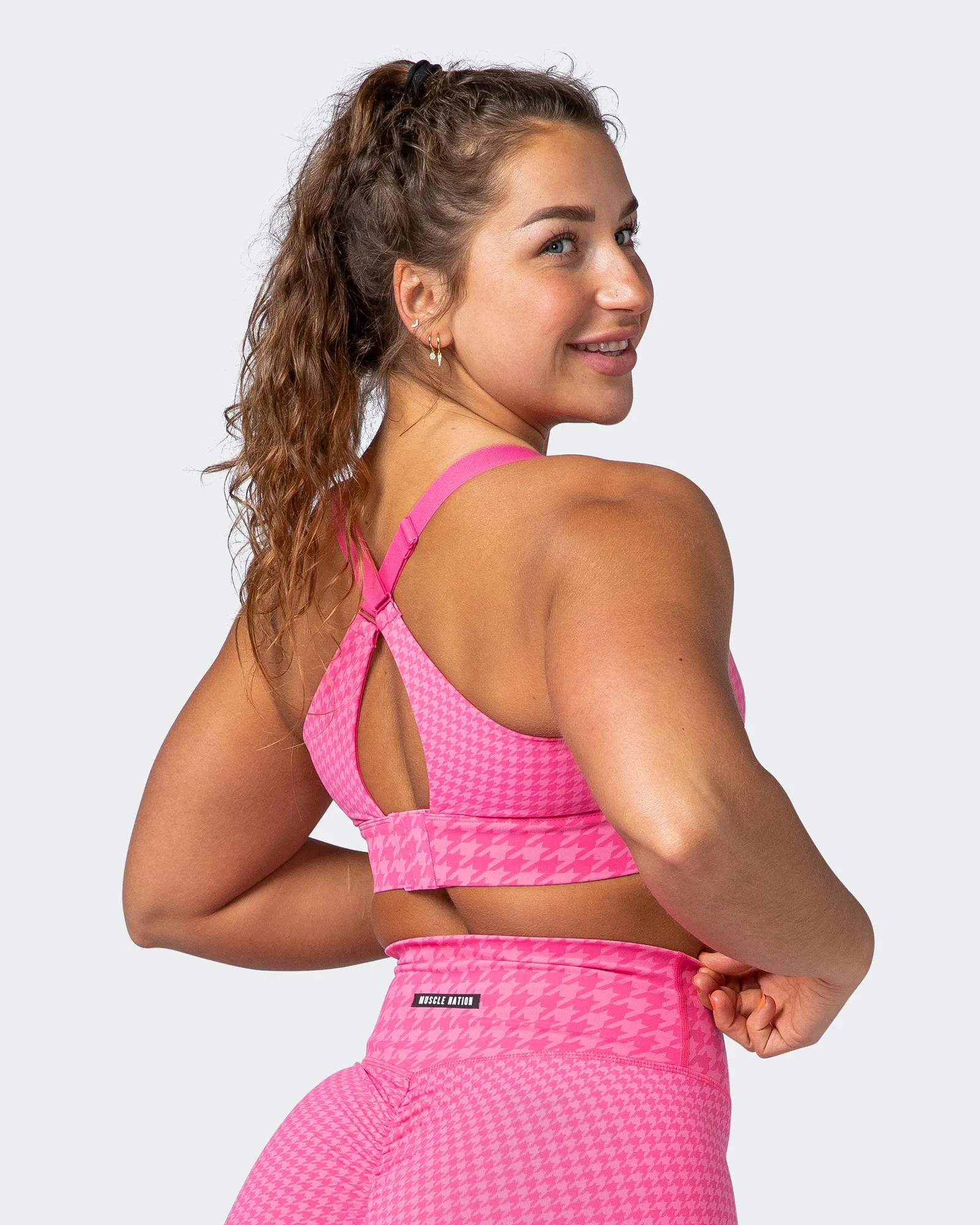 Condition Bra - Flamingo Houndstooth Print sold by Muscle Nation product image thumbnail 2